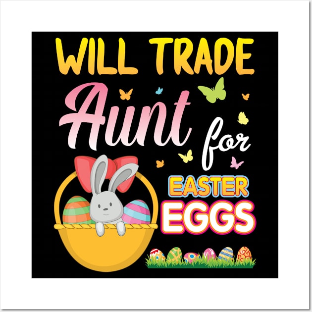 Bunny With Eggs Basket Will Trade Aunt For Easter Eggs Candy Wall Art by Cowan79